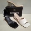 30 X BRAND NEW WOMENS MISSGUIDED SHOES CONTAINING MID HEEL BLOCK BARELY THERE FAUX LEATHER IN BLACK , SQUARE TOE BLOCK HEEL MULE SANDAL IN WHITE , ASSYM STRAPPY HIGH HEEL SANDAL IN BLACK ETC ALL IN SIZE 8 - 2