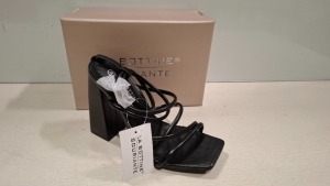 24 X BRAND NEW LA BOTTINE SOURIANTE SHOES ALL IN BLACK IN SIZES 3 AND 7 ON HALF A SHELF