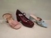 18 X BRAND NEW MIXED WOMENS SHOES LOT CONTAINING ERYNN HIGH HEEL IN GREEN IN SIZE 3 , JOJA MID BLOCK HEEL IN SKY BLUE IN SIZE 3 , IDEAL SHOE MID BLOCK HEEL IN WINE IN SIZE 4 ETC ON HALF A BAY