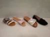 28 X BRAND NEW MIXED WOMENS SHOES CONTAINING CINK ME FLAT SHOES IN BLACK IN SIZE 3 , LA BOTTINE SOURIANTE FLAT SHOES IN LIGHT BLUE IN SIZE 3 , QUEEN VIVI SANDAL WITH BEADS IN BROWN IN SIZE 6 ETC ON HALF A BAY