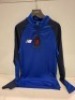 25 X BRAND NEW KIDS NEW BALANCE QUARTER ZIPS TOPS IN BLUE IN SIZES YS AND YXL