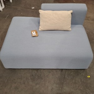1 X HAY LEFT PART ONLY TWO SEATER SOFA IN LIGHT BLUE IN SIZE L 130 X W 95 X H 67 - INDOOR ONLY
