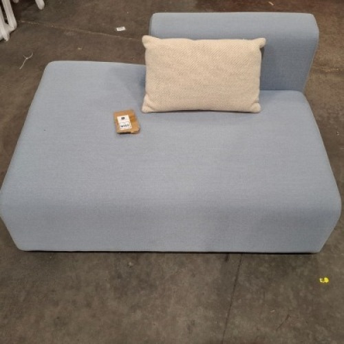 1 X HAY LEFT PART ONLY TWO SEATER SOFA IN LIGHT BLUE IN SIZE L 130 X W 95 X H 67 - INDOOR ONLY