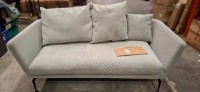 1 X 3 - SEATER SOFA IN LIGHT GREY IN SIZE L 185 X W 90 X H 68 (NOTE EX DISPLAY ) SCANDANAVIAN DESIGN - HIGH QUALITY