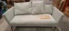 1 X 3 - SEATER SOFA IN LIGHT GREY IN SIZE L 185 X W 90 X H 68 (NOTE EX DISPLAY ) SCANDANAVIAN DESIGN - HIGH QUALITY