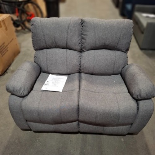 1 X BRAND NEW HOME LIFE HL FABRIC RECLINER 2 SEATER IN GREY