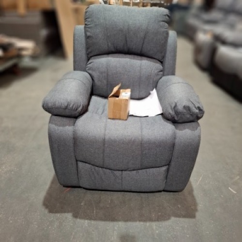 1 X BRAND NEW HOME LIFE ELECTRIC RECLINER ARMCHAIR IN GREY FABRIC
