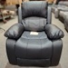 1 X HOME LIFE ARMCHAIR IN FAUX LEATHER IN BLACK (NOTE CUSTOMER RETURNS - DAMAGE TO LEFT ARM REST)