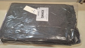 1 X BRAND NEW BOLD BLANKET IN 100% VIRGIN WOOL IN STONE MELANGE SIZE 150 X 250 CM - RRP £454