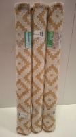12 X BRAND NEW RE-LAY REGENERATED COTTON - BLEND RUGS IN MUSTARD IN SIZE 100 X 150 CM