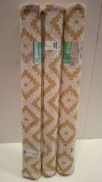 12 X BRAND NEW RE-LAY REGENERATED COTTON - BLEND RUGS IN MUSTARD IN SIZE 100 X 150 CM