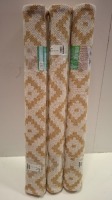 12 X BRAND NEW RE-LAY REGENERATED COTTON - BLEND RUGS IN MUSTARD IN SIZE 100 X 150 CM