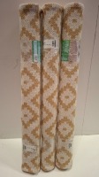 12 X BRAND NEW RE-LAY REGENERATED COTTON - BLEND RUGS IN MUSTARD IN SIZE 100 X 150 CM