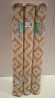 12 X BRAND NEW RE-LAY REGENERATED COTTON - BLEND RUGS IN MUSTARD IN SIZE 100 X 150 CM