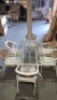 1 X BRAND NEW MIAMI 8 PIECE DINING SET IN WHITE / NATURAL - 2