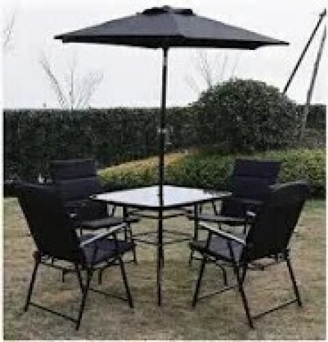 1 X BRAND NEW STUDIO SHANGHAI 8 PIECE DINING SET IN BLACK