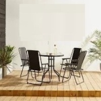 1 X STUDIO OXFORD 5PC PATIO SET TO INCLUDE 4 CHAIRS AND ONE TABLE