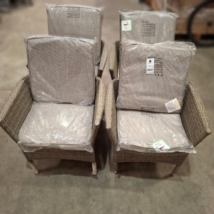 4 X BRAND NEW CULCITA OUTDOOR CHAIRS IN GREY