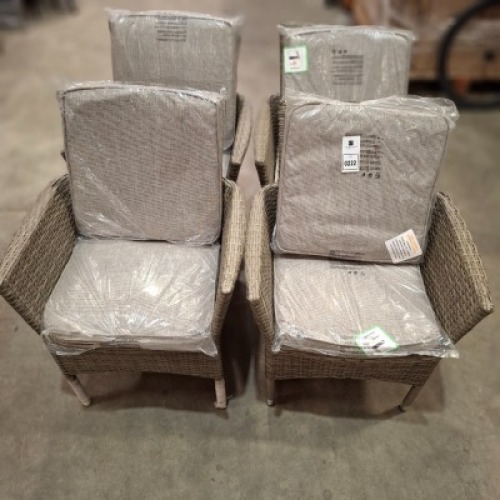 4 X BRAND NEW CULCITA OUTDOOR CHAIRS IN GREY