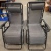 1 X PAIR OF ROYALE LOUNGERS IN BLACK / GREY