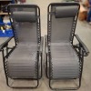 1 X PAIR OF ROYALE LOUNGERS IN BLACK / GREY