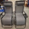 1 X PAIR OF ROYALE LOUNGERS IN BLACK / GREY