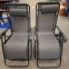 1 X PAIR OF ROYALE LOUNGERS IN BLACK / GREY