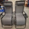 1 X PAIR OF ROYALE LOUNGERS IN BLACK / GREY