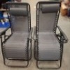 1 X PAIR OF ROYALE LOUNGERS IN BLACK / GREY