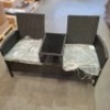1 X STUDIO GLENDALE LOVE SEAT IN BLACK IN ONE BOX (NOTE BOX DAMAGE - CUSTOMER RETURNS)