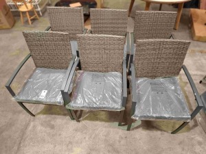 6 X BRAND NEW OUTDOOR CHAIRS IN GREY