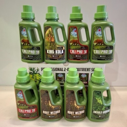 32 X BRAND NEW EMERALD HARVEST KICK-STARTER KIT PROFESSIONAL 2-PART NUTRIENT SERIES IN 950ML IN 4 BOXES