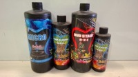 42 X BRAND NEW MIXED GARDEN FERTILIZER LOT CONTAINING EMERALD HARVEST 3 PART FORMULA MICRO 5-0-2 1L , EMERALD HARVEST PROP-O-GATER 0-3-2 500ML , EMERALD HARVEST BUD START 0-2-1 EARLY FLOWER 1L ETC IN ONE TRAY (NOTE - TRAYS NOT INCLUDED)
