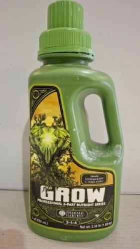 20 X BRAND NEW EMERALD HARVEST GROW PROFFESIONAL 3 PART NUTRIENT SERIES 950ML IN ONE TRAY (NOTE - TRAYS NOT INCLUDED)