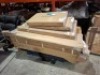 8 X FLATPACK FURNITURE LOT TO INCLUDE HOMELI LANC COMBI UNIT IN GREY , FABRIC BED DOUBLE IN CHARCOAL , HOMELI TETBURY 3 DOOR WARDROBE IN GREY ETC (NOTE - CUSTOMER RETURNS COULD BE PARTS ONLY- ON A FULL PALLET )