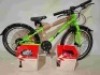 11 X BRAND NEW LOT CONTAINING KIDS FROG BIKE IN GREEN 8 GEARS AND 10 KROSS KASK ROWEROWY KIDS BIKE HELMETS IN VARIOUS COLOURS