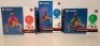 77 X BRAND NEW MIXED LOT CONTAINING TORNEO ANTI - BURST FITBALL WITH PUMP IN BLUE / GREEN AND 3 MASSAGE BALLS ON A FULL SHELF
