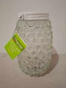 60 X BRAND NEW GARDEN AND OUTDOOR LIVING MOSAIC BEADED JARS WITH 10 LEDS IN WHITE