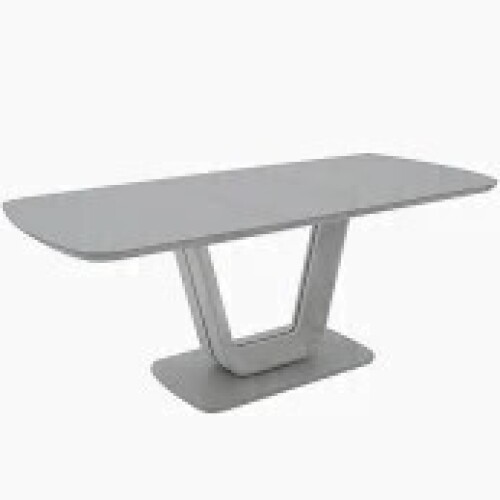 1 X LAZZARO DINING TABLE EXTENDALBE 160/200CM IN LIGHT GREY (NOTE CUSTOMER RETURNS COMES IN TWO PIECE)