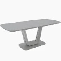 1 X LAZZARO DINING TABLE EXTENDALBE 160/200CM IN LIGHT GREY (NOTE CUSTOMER RETURNS COMES IN TWO PIECE)