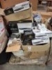 LARGE AMOUNT OF MIXED ELECTRICAL EQUIPMENT CONTAINING DYNAMODE SW240010-RV 24 PORT 10/100MBPS ETHERNET SWITCH , DYNAMODE R-ADSL411N 300MBPS WIRELESS ROUTER WITH ADSL2 + MODEM , USB SLIM PORTABLE OPTICAL DRIVE ETC ON A PALLET (NOTE - TRAYS NOT INCLUDED)