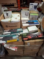 LARGE AMOUNT OF MIXED ELECTRICAL EQUIPMENT CONTAINING COMPOINT WIRELESS KEYBOARD AND MOUSE COMBO , DYNAMODE 3.5 HDD CADDY , DYNAMODE WIRELESS GAMING KEYBOARD AND MOUSE ETC ON ONE PALLET ( NOTE - CUSTOMER RETURNS)