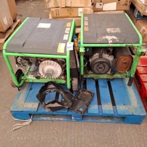 2 X GREENGEAR LPG / PROPANE POWERED GENERATOR - MODEL GE-7000UK (NOTE THESE ARE FOR SPARE AND REPAIR ONLY ! )