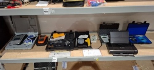 8 X MIXED ELECTRICAL EQUIPMENT LOT CONTAINING 1 BROTHER P - TOUCH 1830 LABEL PRINTER 1 BROTHER P - TOUCH E 110 1 VENT CHECK CO2 TEMP 1 MARTINDALE ELECTRIC MICROWAVE LEAKAGE DETECTOR 1EP ELECTRONICS ENERGY CONTROLS UNIVERSAL LCD PROGRAMMING HANDSET 1 