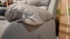 1 X HOME LIFE 3 SEATER SOFA IN GREY ( NOTE CUSTOMER RETURNS/ MASSIVE RIP IN LEFT ARM REST) - 2