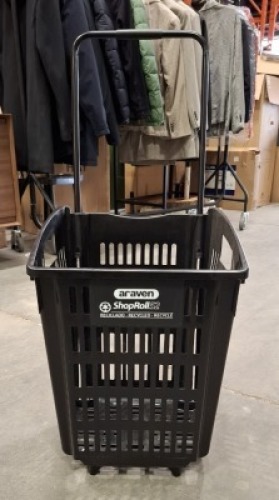 21 X BRAND NEW ARAVEN SHOPROLL 52 SHOPPING TROLLEYS / BASKETS IN BLACK (EBAY &pound;29.99 EACH - RECYCLED ITEM PRICE)