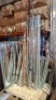 25 X MIXED LOT CONTAINING 23 BRAND NEW VARIOUS STYLES AND SIZES CURTAIN POLES 2 PRE - OWNED MIRRORS / NOTE SOME CHIPS ON FRAME