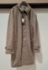 4 X BRAND NEW LIGHT GREY - BROWN TAUPE DAN JOHN COATS, CAPPOTTO MONOPETTO IN PIED SE POULE IN VARIOUS SIZES TO INCLUDE - 1 X SIZE 48 & 3 X SIZE 46, - RRP &pound;159.99 PER COAT.
