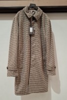 3 X BRAND NEW LIGHT GREY - BROWN TAUPE DAN JOHN COATS, CAPPOTTO MONOPETTO IN PIED SE POULE IN VARIOUS SIZES TO INCLUDE - 2 X SIZE 48, 1 X SIZE 50, - RRP &pound;159.99 PER COAT.