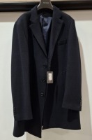 3 X BRAND NEW NAVY BLUE DAN JOHN COAT IN VARIOUS SIZES TO INCLUDE - 1 X SIZE 44, , 1 X SIZE 52 & 1 X SIZE 60 - RRP &pound;159.99 PER COAT.